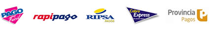 Logo Pago Fácil, Rapipago, Cobro Express, Ripsa y Provincia Pagos